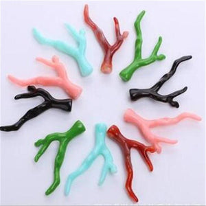 20pcs Pink Coral Beads Connectors for DIY Earrings Necklace