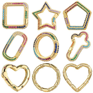 18K Plated Carabiner Spring Clasps for DIY Jewelry Making