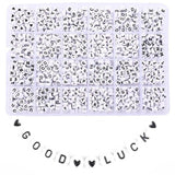 1200Pcs Acrylic Letter Beads Kit for Bracelets Necklace, A- HeartBeads