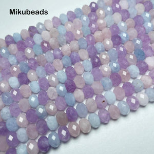 4*6mm Aquamarine Amethyst Pink Quartz Rondelle Loose Beads