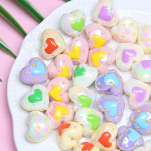 UV Hand-painted Pearl Night Light Beads Love Skewers DIY Accessories