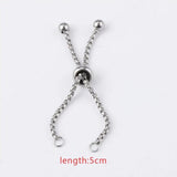 3pcs Adjustable Stainless Steel Box Chain Slider Extender Chain DIY Ring Making
