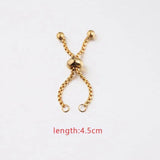 3pcs Adjustable Stainless Steel Box Chain Slider Extender Chain DIY Ring Making