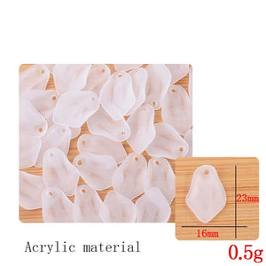 100 PCS Acrylic Petals Flower Bead Tassel Pendant Set