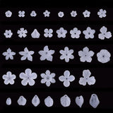 100 PCS Acrylic Petals Flower Bead Tassel Pendant Set