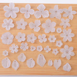 100 PCS Acrylic Petals Flower Bead Tassel Pendant Set