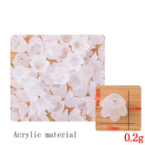 100 PCS Acrylic Petals Flower Bead Tassel Pendant Set