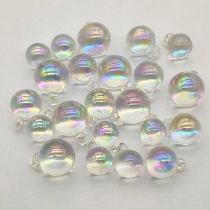 100pcs Aurora/UV Effect Round Ball Charm Beads For Necklace Earring DIY Parts