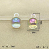 100pcs Aurora/UV Effect Round Ball Charm Beads For Necklace Earring DIY Parts
