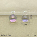 100pcs Aurora/UV Effect Round Ball Charm Beads For Necklace Earring DIY Parts