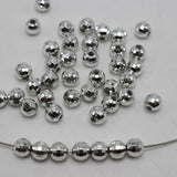 500 Silver-tone 6mm Faceted Round Plastic Spacer Beads Disco Ball