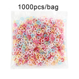 1000Pcs/Bag 10mm Pearl Circle Acrylic Ring Beads Round Spacer Bead
