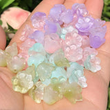 Gradient Bell Orchid Flower Crystal Glass Beads for DIY Jewelry Making