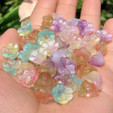 Gradient Bell Orchid Flower Crystal Glass Beads for DIY Jewelry Making
