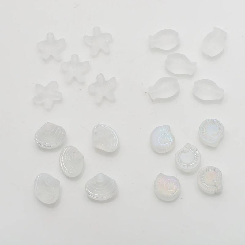 20Pcs Mixed Shape Crystal Glass Beads DIY Jewelry Making Accessories