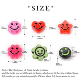 7mm 50pcs Colorful Smiley Letter Round Acrylic Spacer Beads