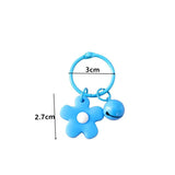 10pcs Ball Beads Keychain with Flowers Bells Pendant DIY Jewelry Making