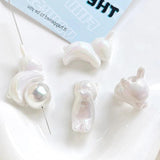 10 Cream Bunny Beads for DIY Jewelry Making