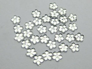 1000 Acrylic Flower Gems Rhinestones 4mm - Pick Your Color