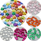 1000 Acrylic Flower Gems Rhinestones 4mm - Pick Your Color