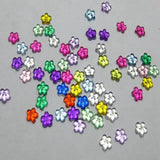 1000 Acrylic Flower Gems Rhinestones 4mm - Pick Your Color