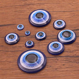 40pcs 6-30mm Half Round Spacer Beads Evil Eye Resin Beads for Jewelry Making