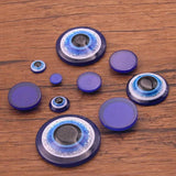 40pcs 6-30mm Half Round Spacer Beads Evil Eye Resin Beads for Jewelry Making