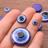 40pcs 6-30mm Half Round Spacer Beads Evil Eye Resin Beads for Jewelry Making