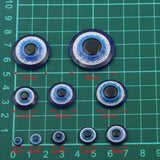 40pcs 6-30mm Half Round Spacer Beads Evil Eye Resin Beads for Jewelry Making