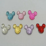 100 pcs Acrylic Rhinestone Mouse Gems 14X12mm Flat Back Resin
