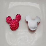 100 pcs Acrylic Rhinestone Mouse Gems 14X12mm Flat Back Resin