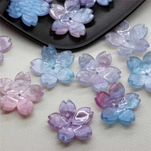 10pcs 23mm Shell Flower Resin Parts Jewelry Making Supplies