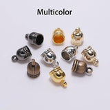 50pcs Tassel Caps Leather Cord Crimps Beads Cap Fastener Jewelry Making