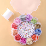 Random Letter Jewelry Box Soft Pottery Colored Square Letter Rice Bead