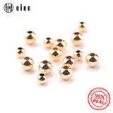 10PCS 2-4MM 14K Filled Beads Smooth Jewelry Beads for Bracelet&Necklace Making