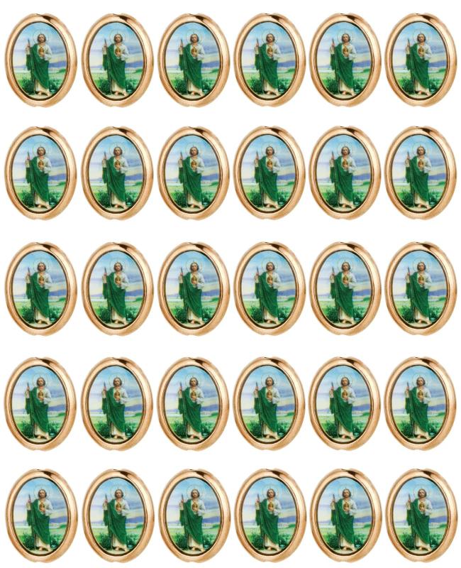 30Pcs Saint Jude Loose Beads for Jewelry Making