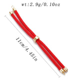 3PCS Red Woven Rope Adjustable Chain Jewelry Findings Cord Chain