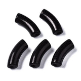 6PC Acrylic Tube Beads Large Hole Spacer Curved Noodle Slide 34.5x13x11mm