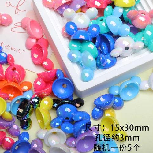 5 Colorful Tulip Hut Beaded Phone Chain DIY Jewelry Material