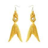 Mermaid Drop Earrings for Women Boho Tassel Earrings