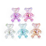 5PCS Bear DIY Beads Semi Transparent Jewelry Accessory