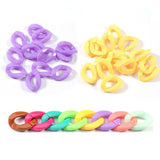 50Pcs Acrylic Chain Links Beads DIY Earrings Chains Women Bag Accessories
