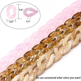 50Pcs Acrylic Chain Links Beads DIY Earrings Chains Women Bag Accessories