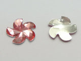 100 Acrylic Flatback Faceted Flower Gems 16mm