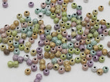 1000 Mixed Glitter Acrylic Round Beads 4mm Spacer Finding