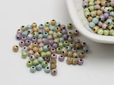 1000 Mixed Glitter Acrylic Round Beads 4mm Spacer Finding