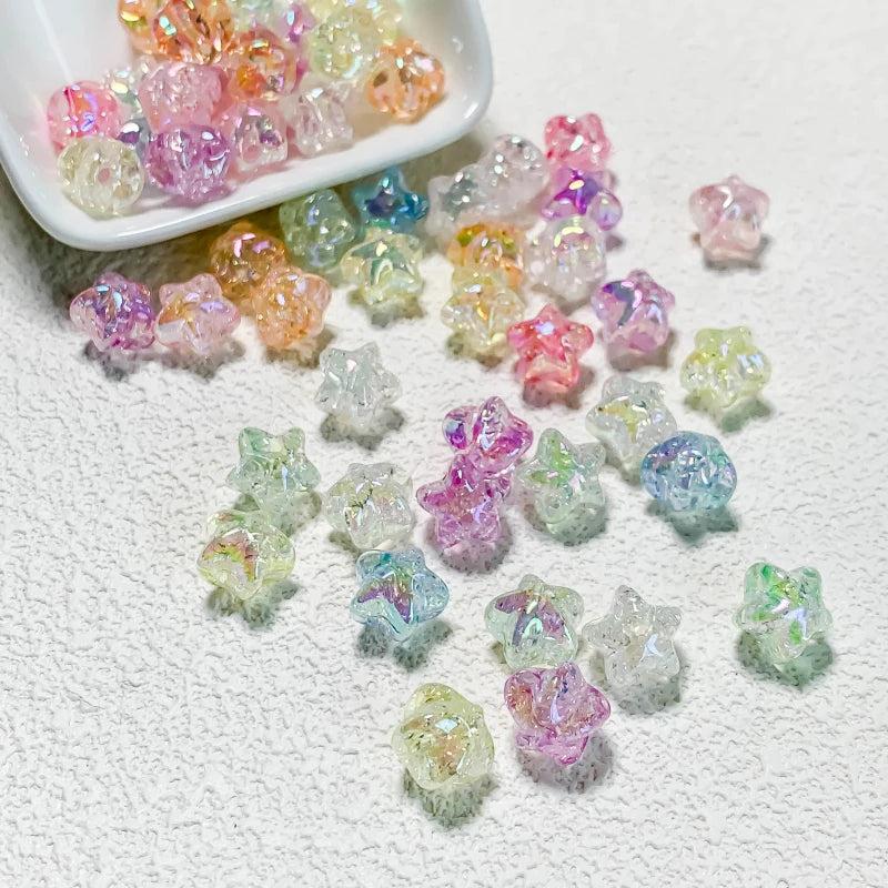 Heart Star Shape Resin Beads Pendant Bracelet Earring DIY 20pcs