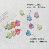 Heart Star Shape Resin Beads Pendant Bracelet Earring DIY 20pcs