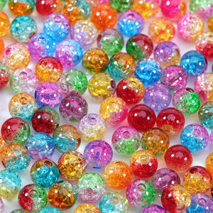 Natural Snow Cracked Crystal Beads 6 8 12mm