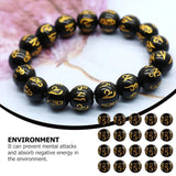 200 Pcs Six Character Beads DIY Jewelry Accessories Acrylic Amulet